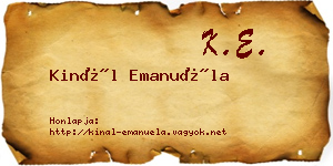 Kinál Emanuéla névjegykártya
